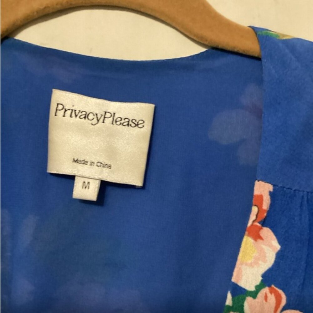 PRIVACY PLEASE Mini Wrap Dress Sz M - Picture 5 of 7
